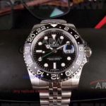 Perfect Replica UR Rolex GMT-Master II 40mm Watch - 316L Stainless Steel Case Black Face Black Bezel